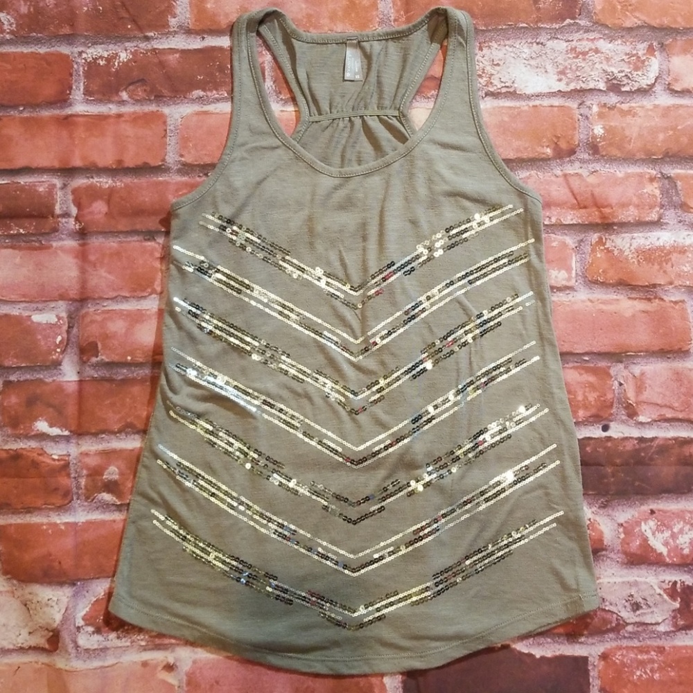 Vanity sequence tank top
